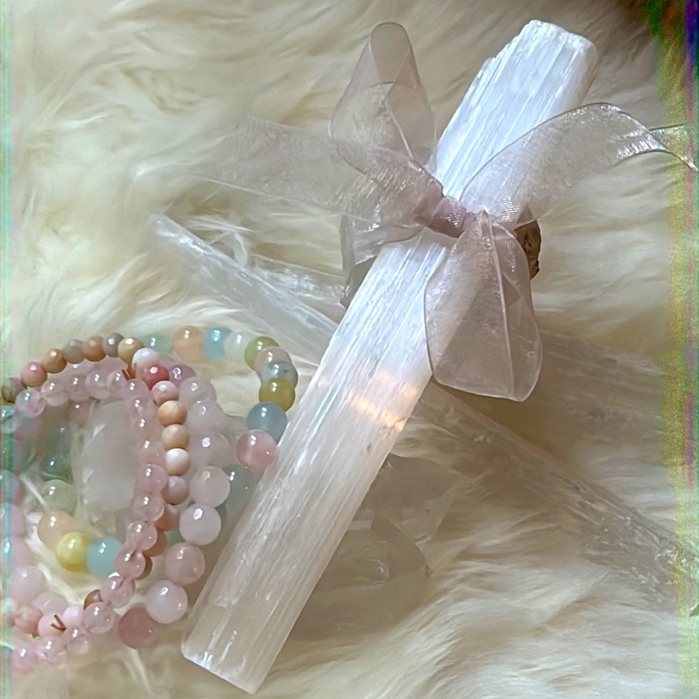 COPY - Natural Satin Spar Selenite Wand